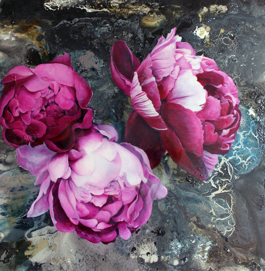 Three Peonies